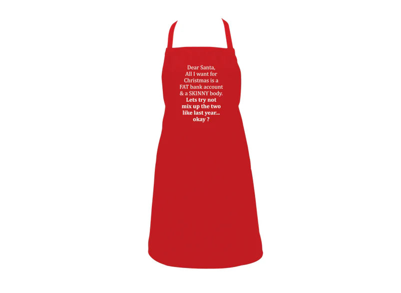 Christmas Screen Print Apron - Fat Skinny