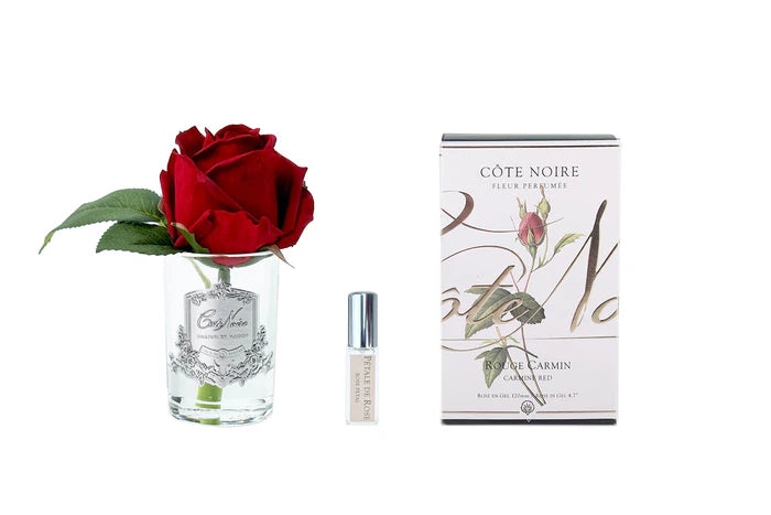 Perfumed Natural Touch Rose Bud - Clear - Red - GMR44