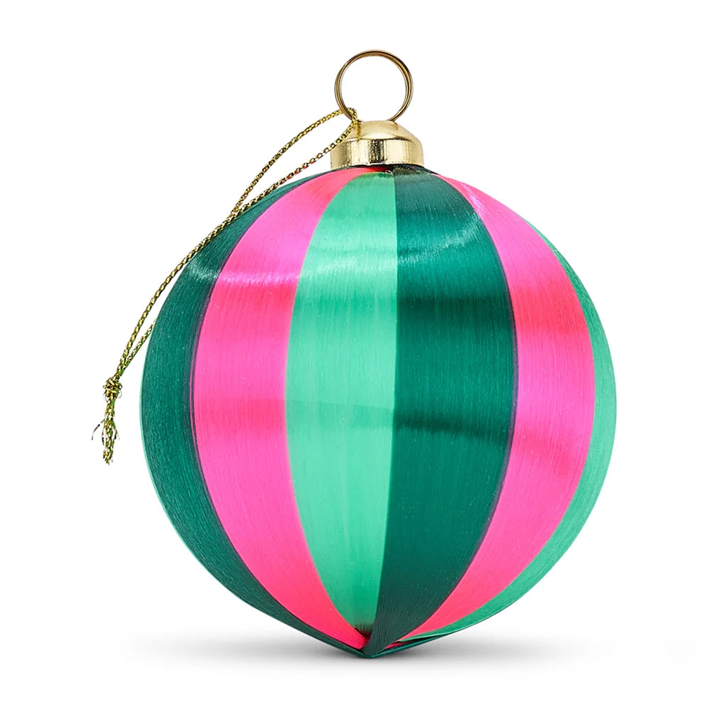 Annabel Trends - Large xmas Bauble Pink & Green