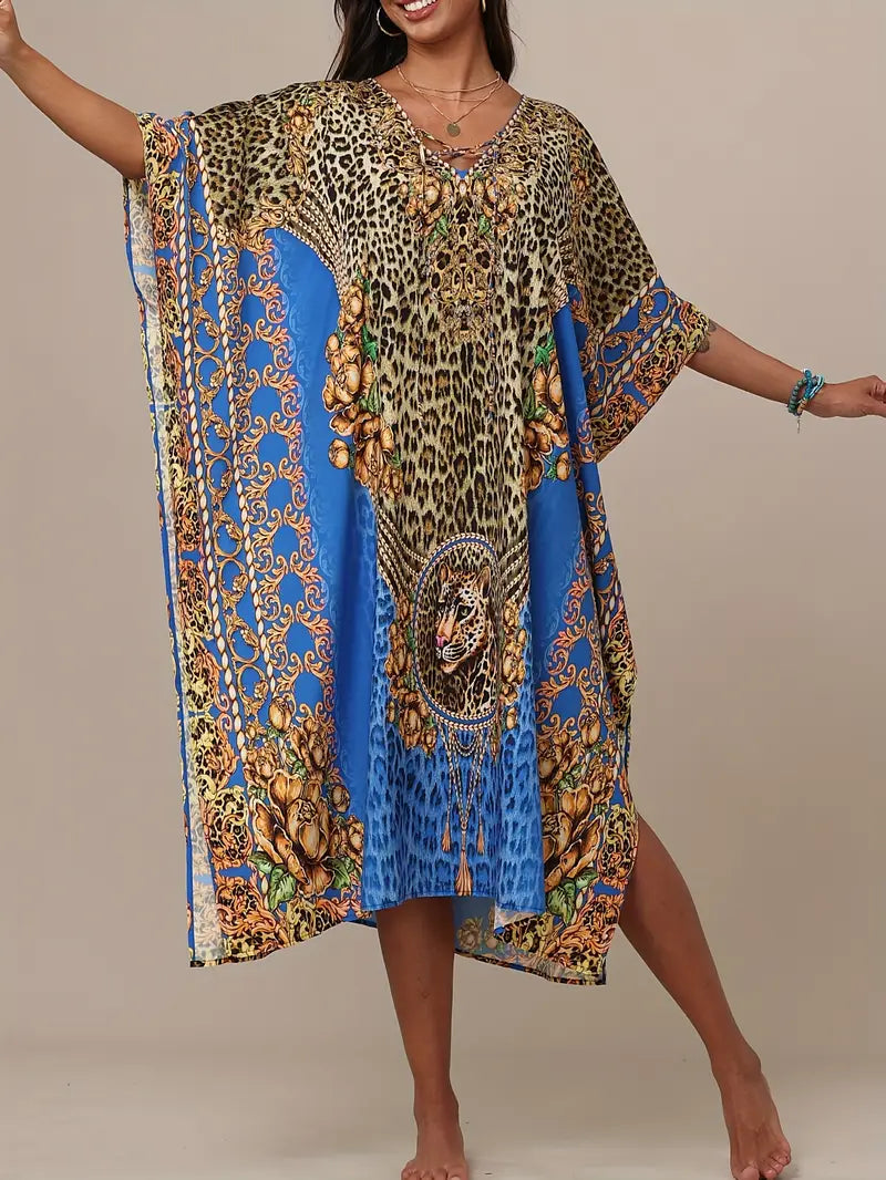 Royal Blue Womens Kaftan Dresses