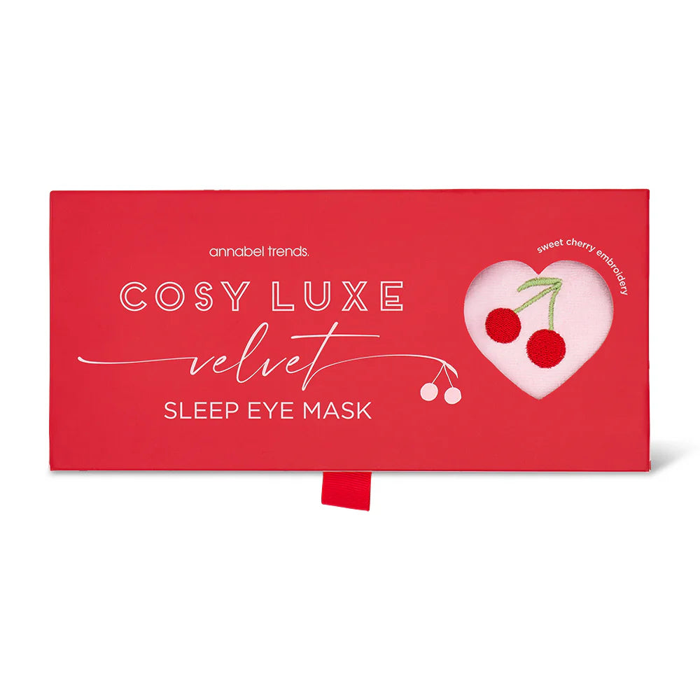 Velvet Eye Mask - Cosy Luxe - Cherry