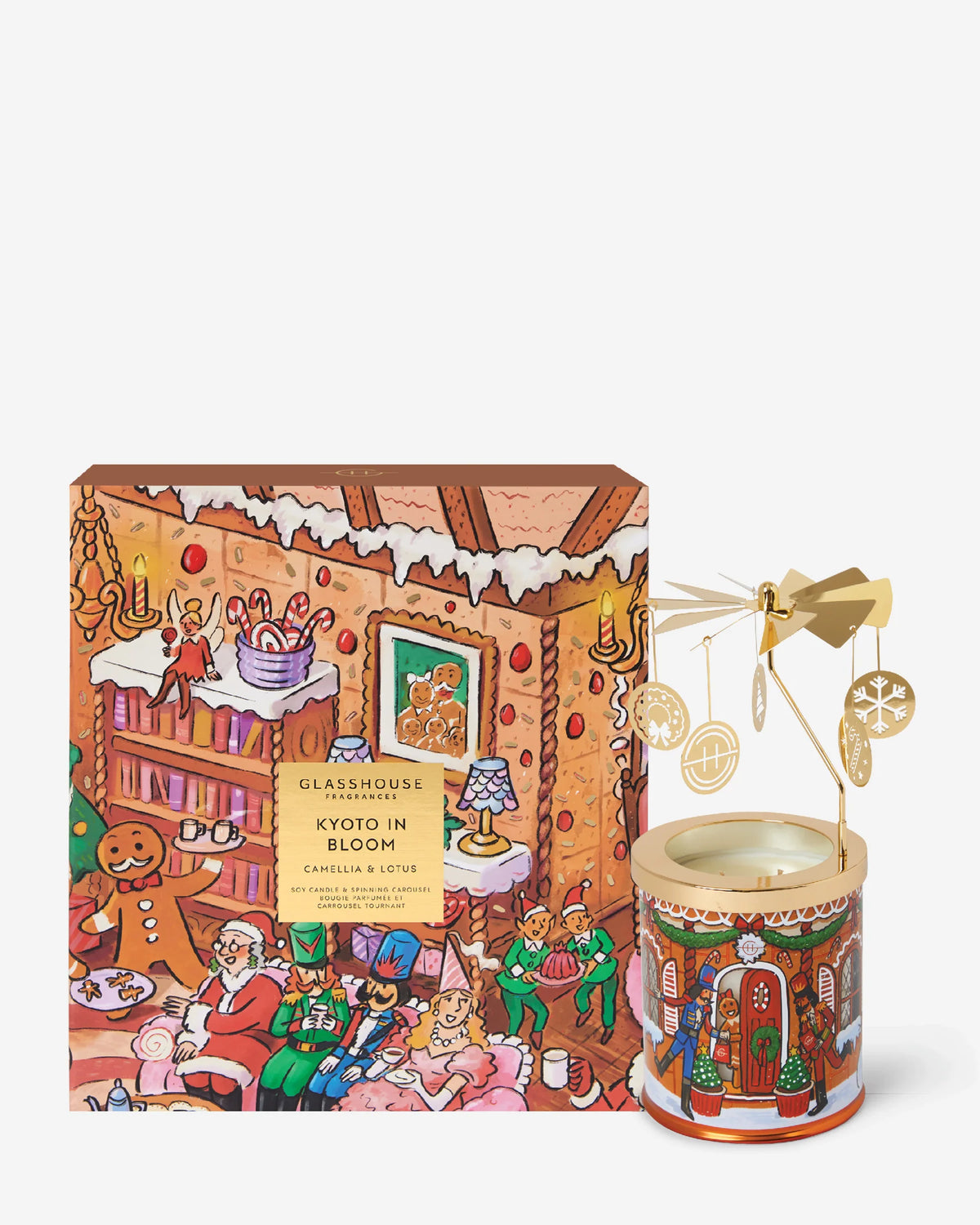 Glasshouse - Spinning Carousel Gift Set - Kyoto In Bloom Candle 380g