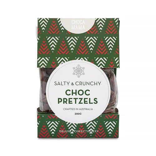 Christmas Salty & Crunchy Choc Pretzels 200g