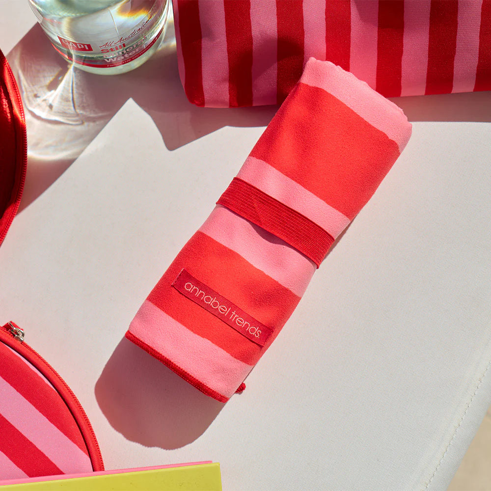 Sand Free Towel - Red Stripe