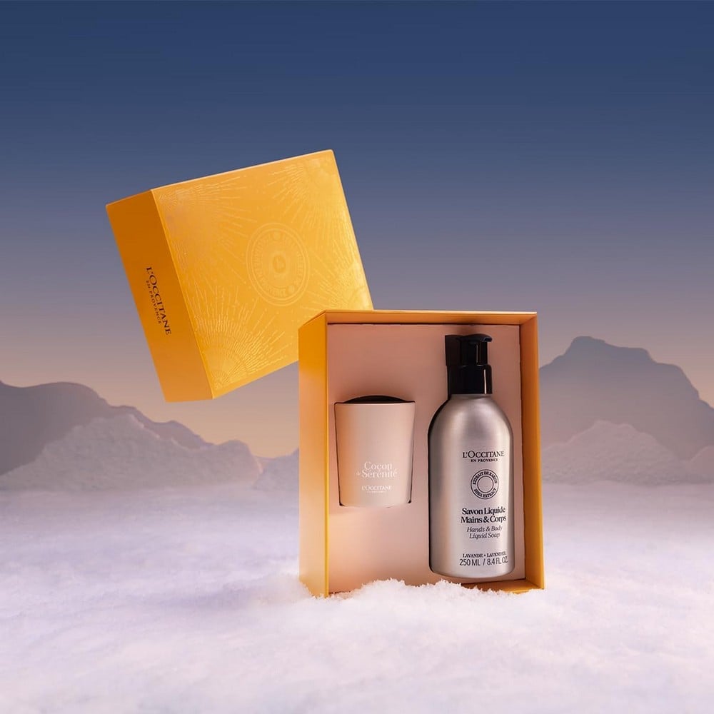 L’occitane Serene Home Collection hand wash & candle