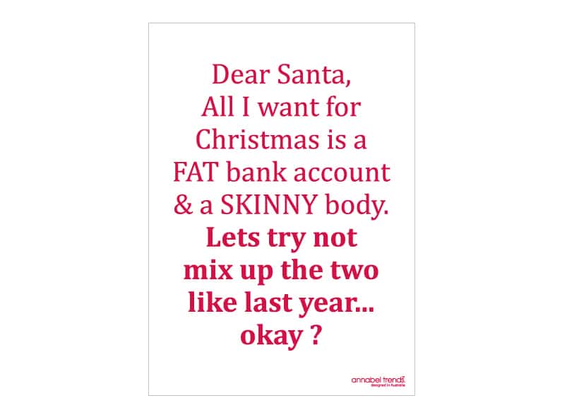 Christmas Tea Towels - Fat Skinny