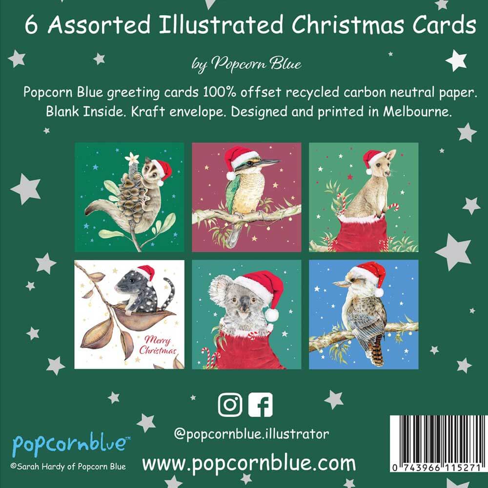 Popcorn Blue - Christmas Cards green box