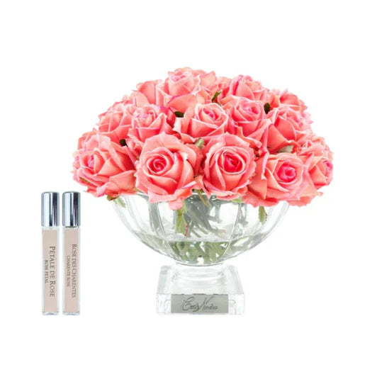 Luxury Grand Rose Bud Bouquet - White Peach
