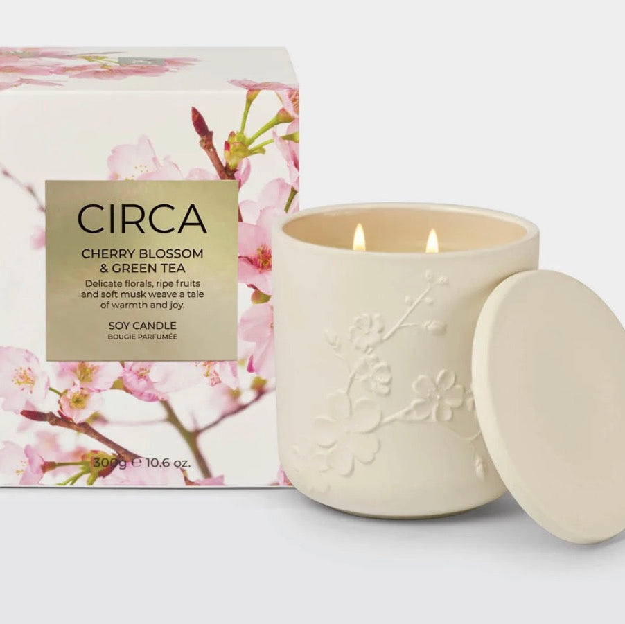 CHERRY BLOSSOM & GREEN TEA SOY CANDLE 300g by Circa