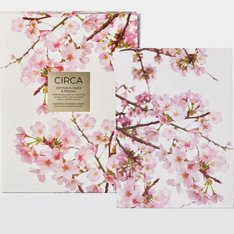 Cotton Flower & Freesia Drawer Liners 6 pack