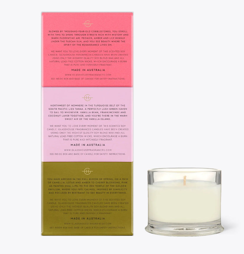 Glasshouse Candle Gift Trio