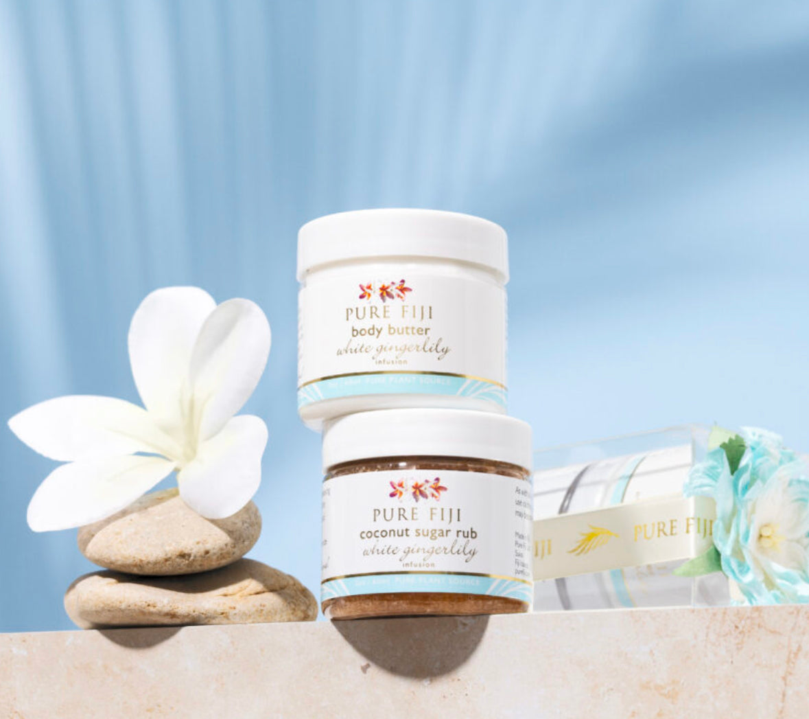 Pure Fiji mini Body Butter + Sugar Rub gift set