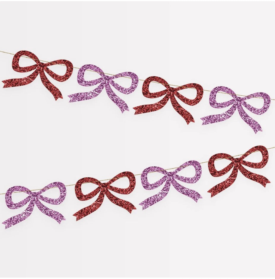Meri Meri - Red & Pink Bow Garland