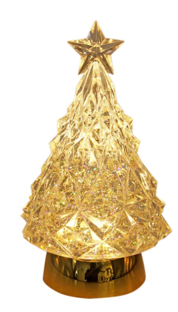 LED Water Globe Tree - GOLD