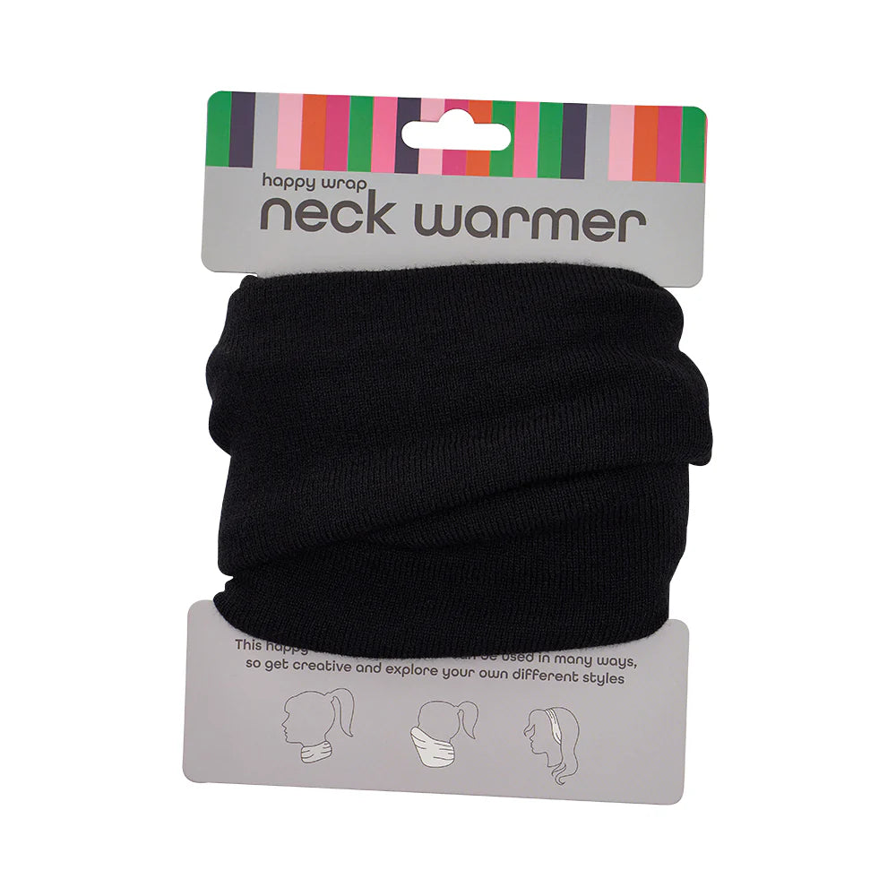 Happy Wrap Neck Warmer - Black
