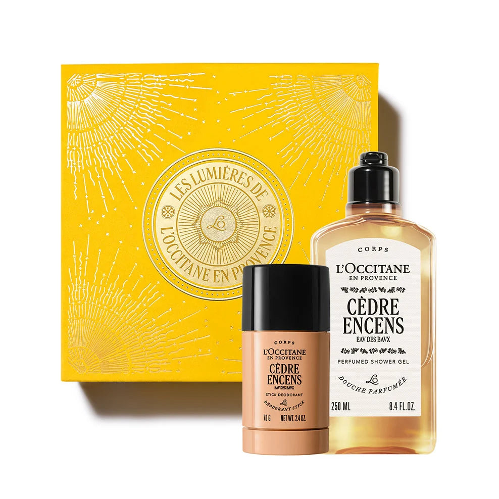 Men’s L’Occitane gift pack - deodorant & men’s shower gel - Cedre Encens