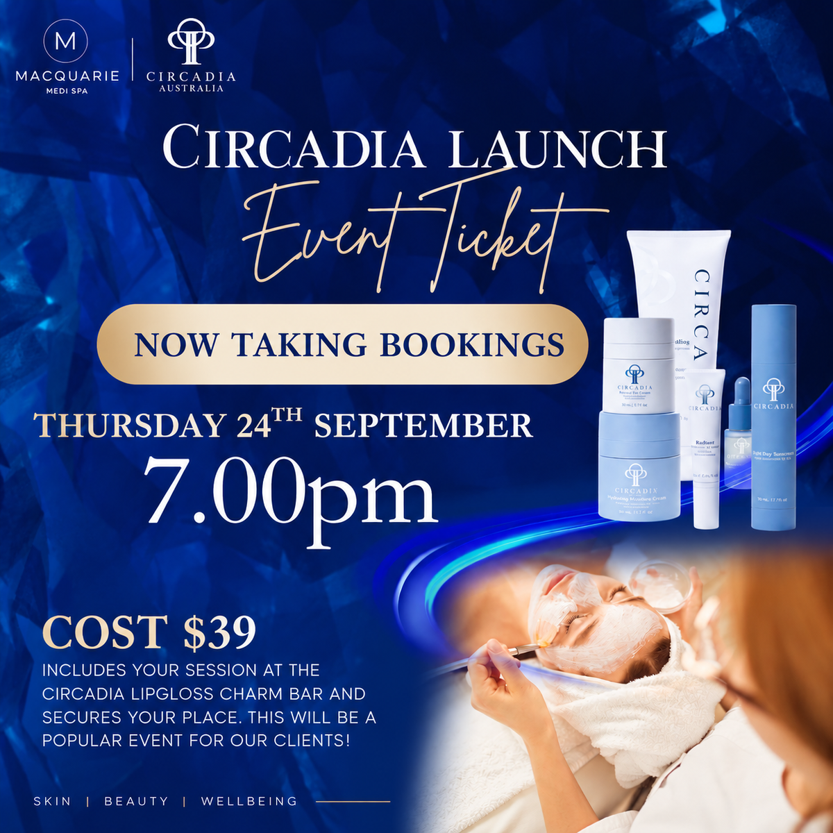 7PM NOW OPEN FOR BOOKINGS for our Circadia event!