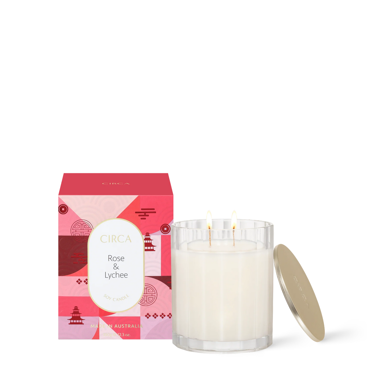 Lunar New Year Rose &amp; Lychee Soy Candle 350g