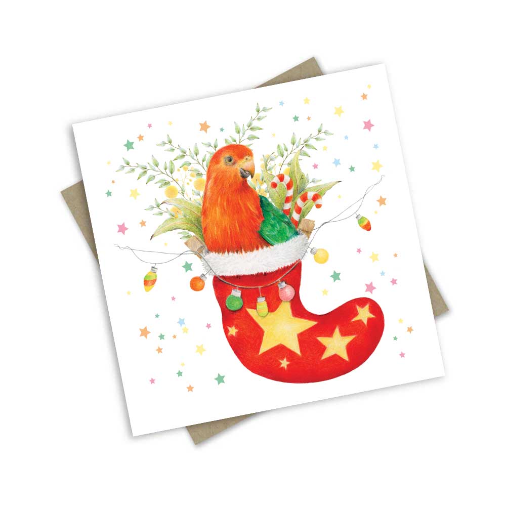 Popcorn Blue - Christmas Cards Red Box