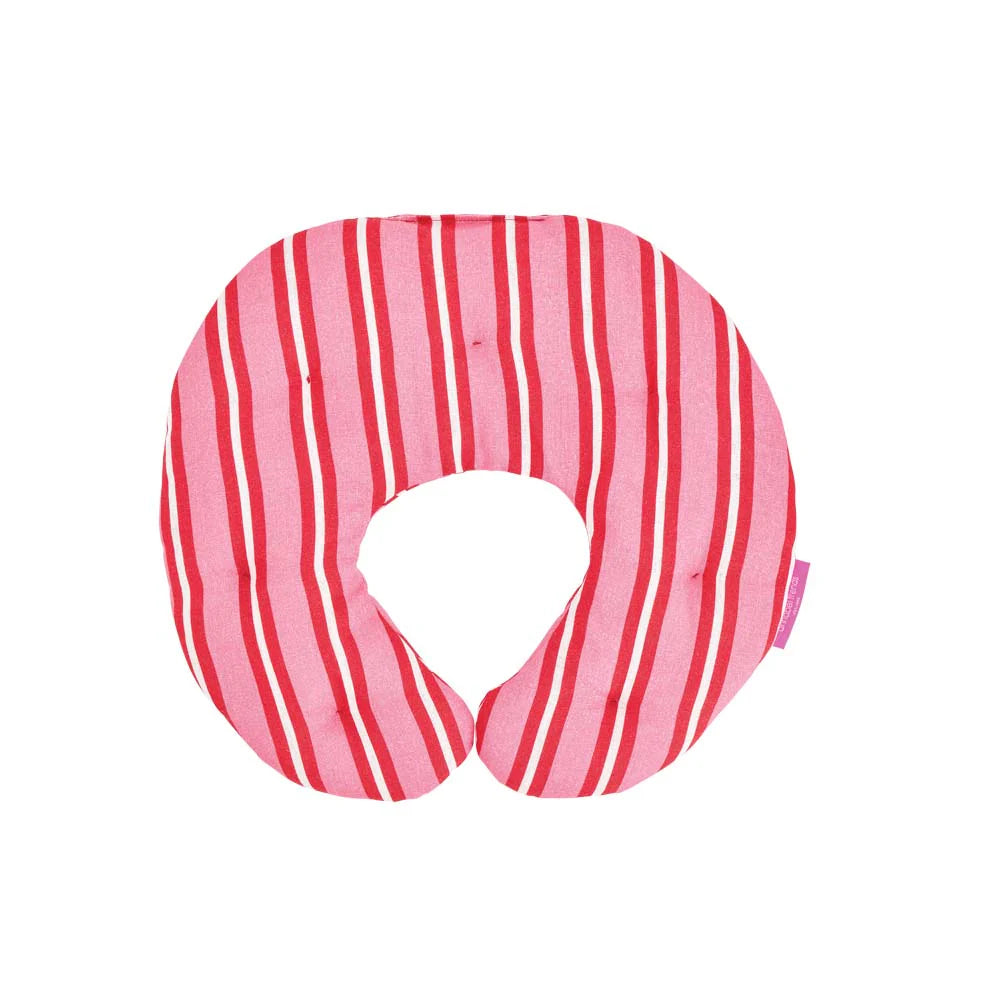 HEAT PILLOW NECK - RED PINK STRIPE