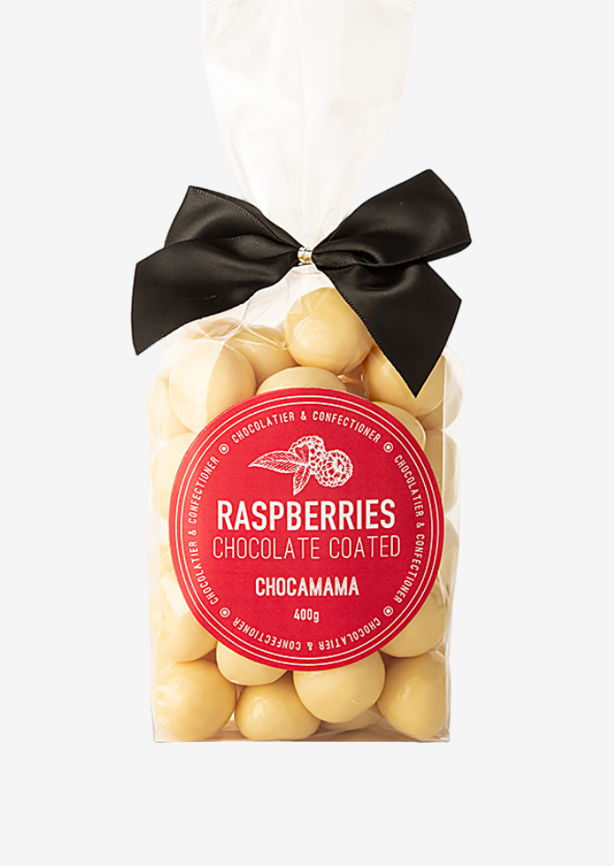White Chocolate Raspberries 400g