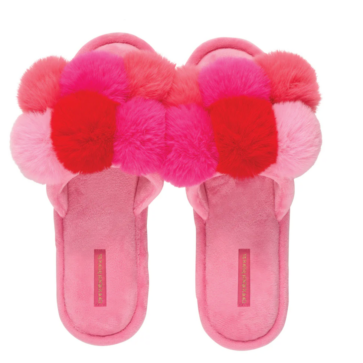 Pom Pom Slippers - Cosy Luxe - Multi Pink