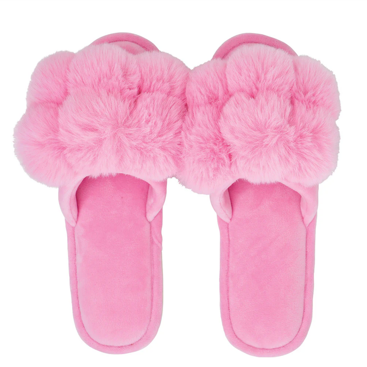 Pom Pom Slippers - Cosy Luxe - Candy