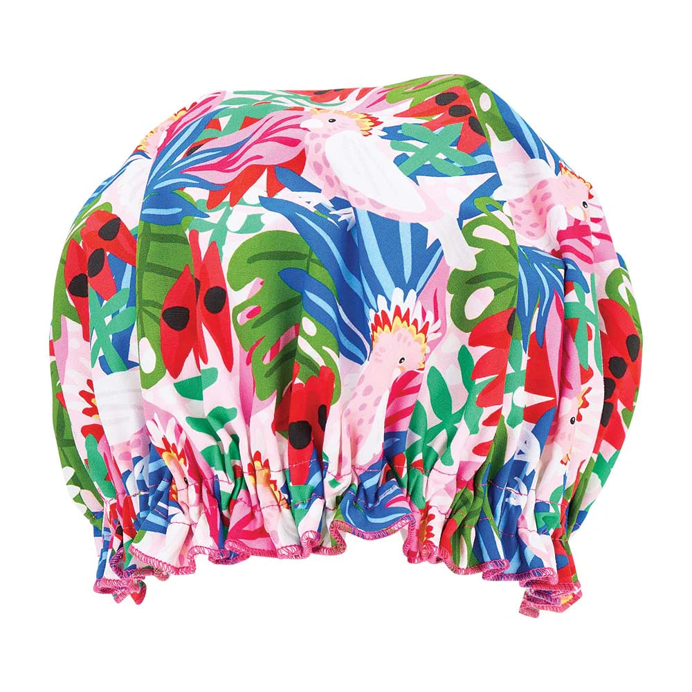 SHOWER CAP - PINK COCKATOO CL ONE SIZE