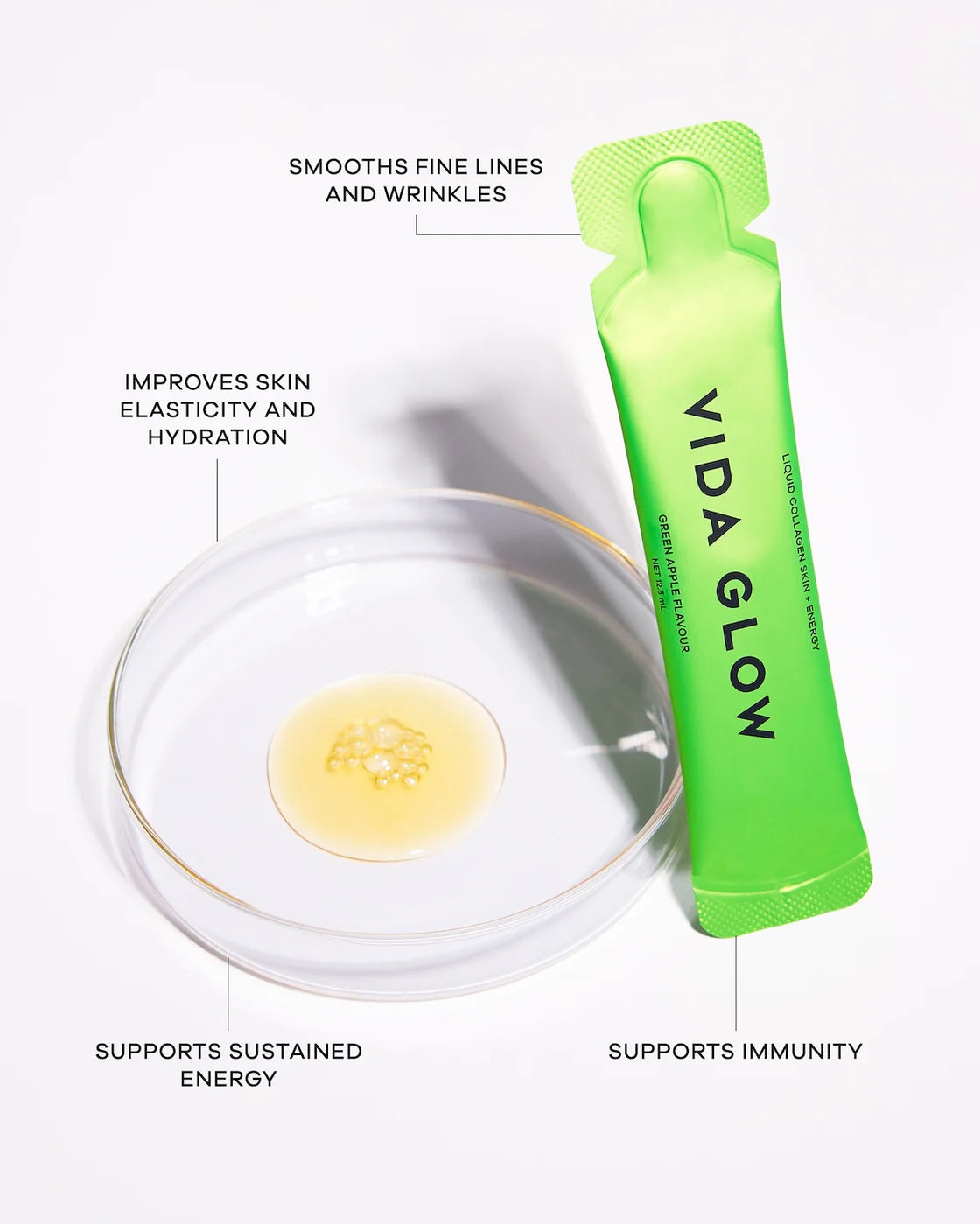 NEW Liquid Collagen - Skin + Energy - Green Apple