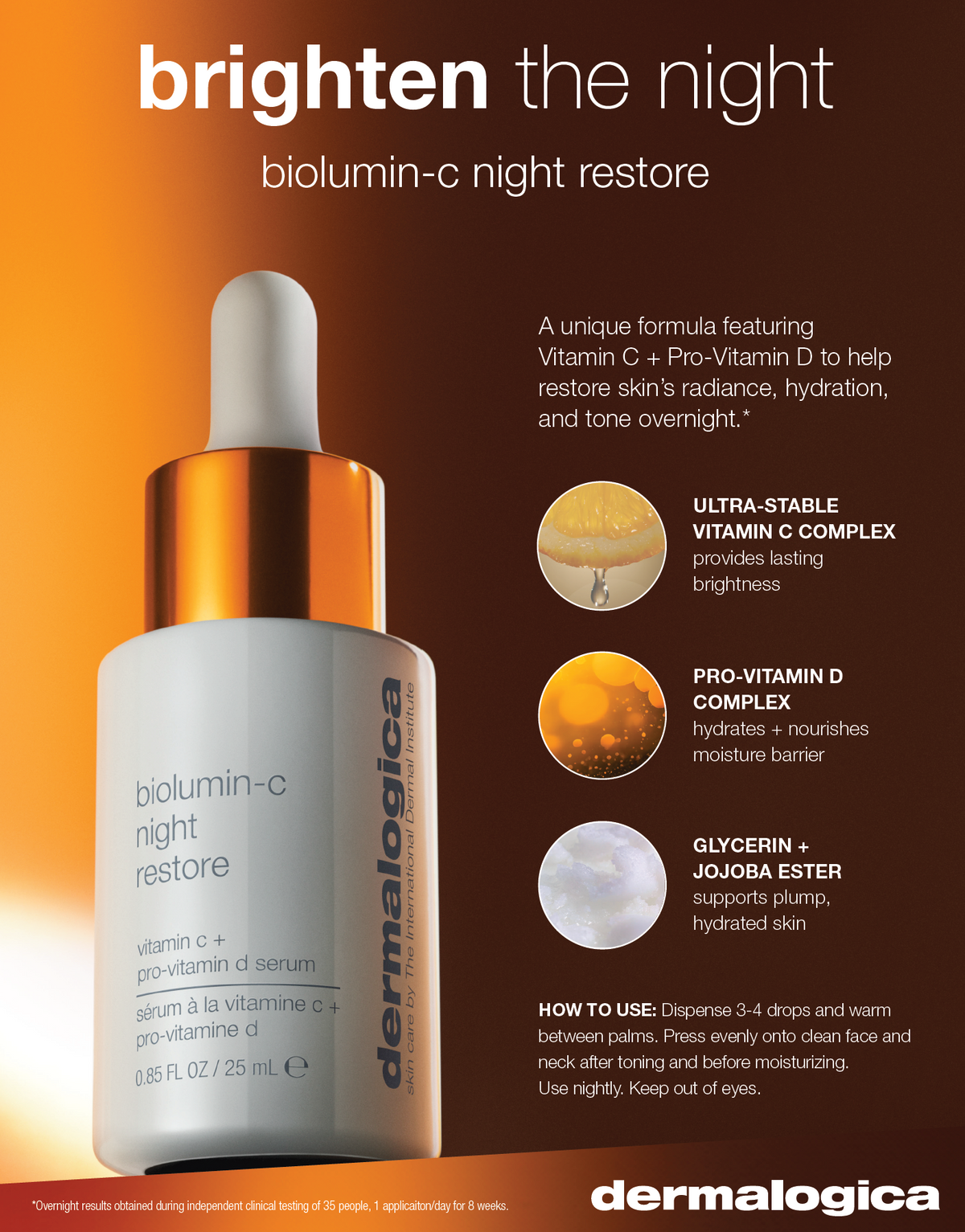 NEW Biolumin-C Night Restore 25ml