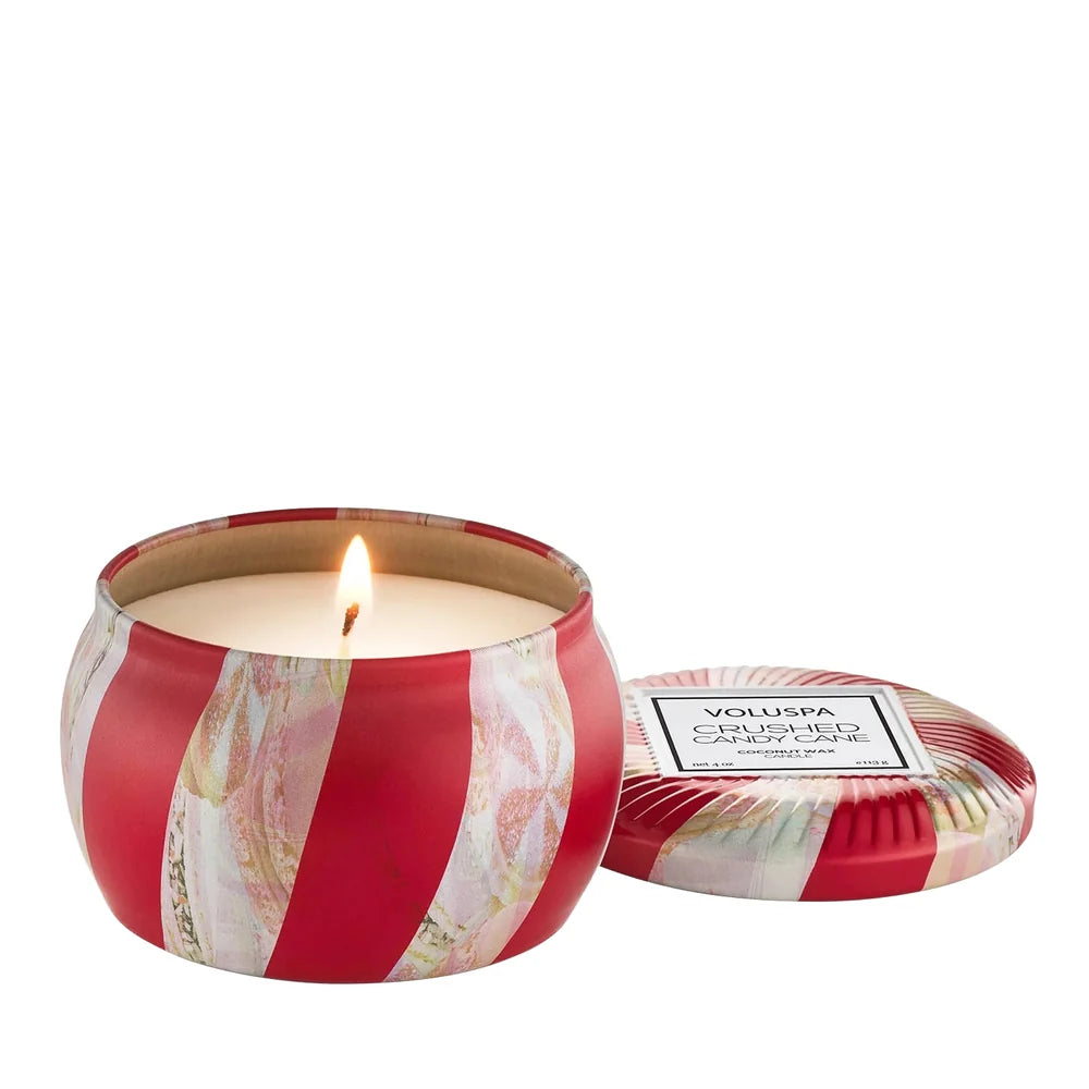 Voluspa - Crushed Candy Cane Dec Tin