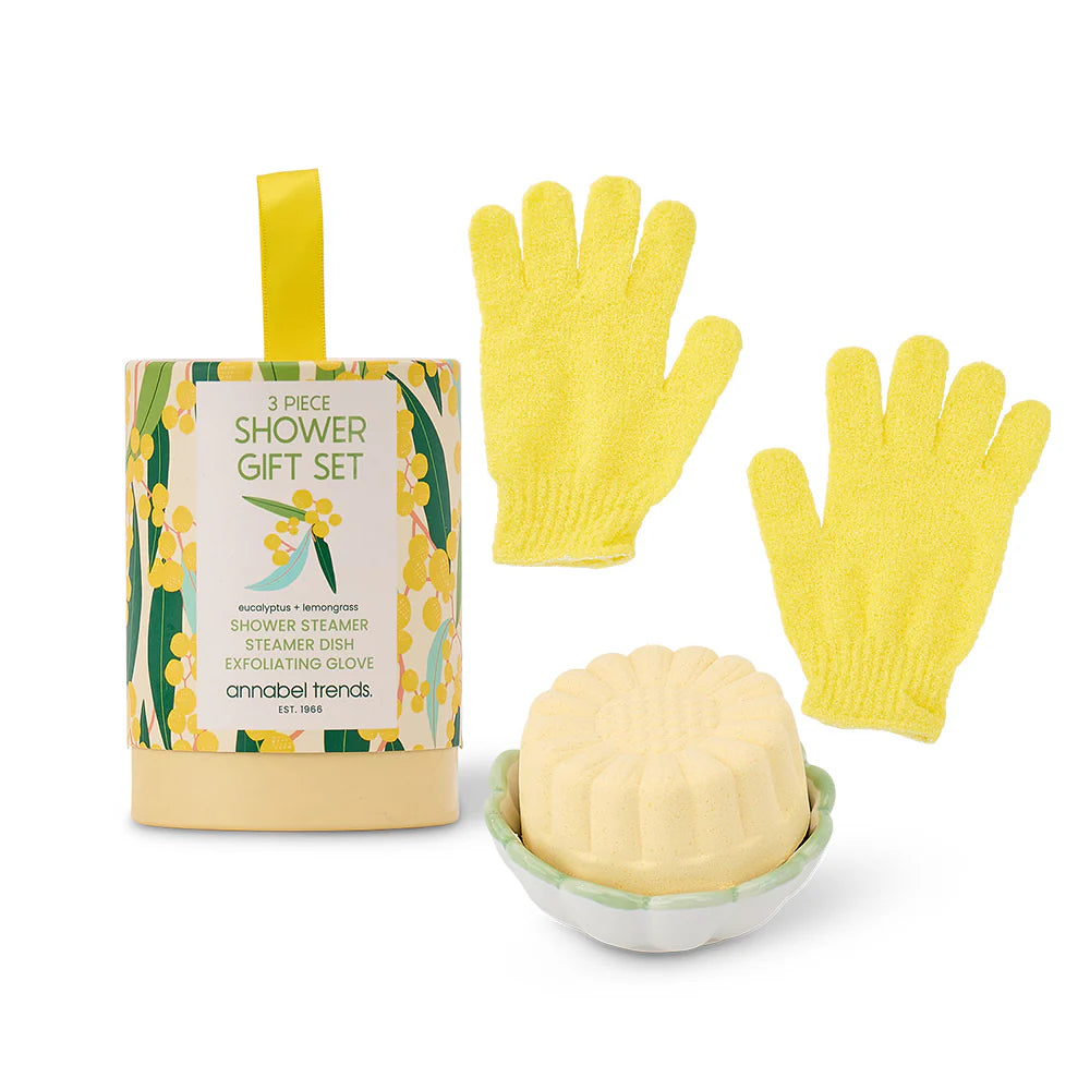 GOLDEN WATTLE SHOWER GIFT SET (3PC)